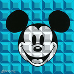 Mickey Mouse Artwork Mickey Mouse Artwork 8-Bit Block Mickey Aqua